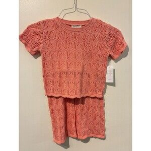 NWT Jessica Simpson Pink Knit Shirt & Pants Outfit - Girls 4